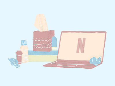 netflix and the chills brushes illustration illustrator netflix photoshop sick sick days survival kit texture