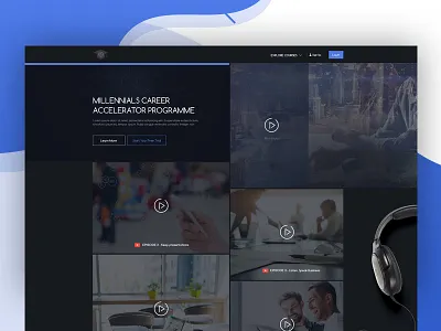 Millennials Career Accelerator Programme V2 branding business agency couch graphic design platform self branding typography ux ux ui design video video background web web deisgn