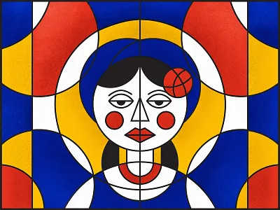 Bulgare - 2 - art bulgarian costume face girl illustration line art rose stained glass traditional vector vector art woman