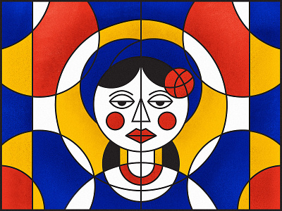 Bulgare - 2 - art bulgarian costume face girl illustration line art rose stained glass traditional vector vector art woman