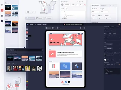 Letter.so Editor dark mode design tool editor email illustration