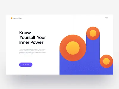 Layout Exploration :: Abstract clean color combination colors creative design hero header illustration landing page look minimal minimal theme minimal website tranmautritam typography ui design ux ux ui vietnam web design web hero header