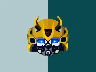 Bumble Bee 80s 90s cartoon character drawing flat illustration nerd nerdy optimus optimus prime robot science fiction scifi transform transformers vector