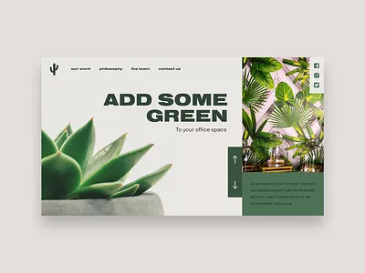Web Design For Flower Shop branding ecommerce flower shop green grey homepage interface landing page plants slider store ui ux design web design website design whitespace