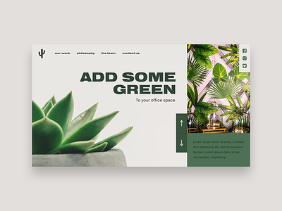 Web Design For Flower Shop branding ecommerce flower shop green grey homepage interface landing page plants slider store ui ux design web design website design whitespace
