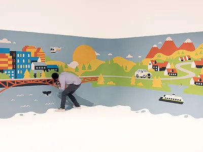 Audi Test Drive to the Unknown advertisement amazon audi marketing mural seattle video