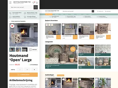 Het Mandenhuys black clean conversion design e commerce fresh ui ui design ux ux design webdesign webshop woocommerce