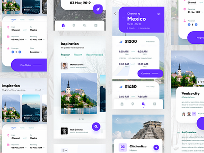 travel app screens app banner caption design dribbbble home screen illustration liquid logo mobile nice100 sudhan travel travel agency typography ui vector venice venice beach web