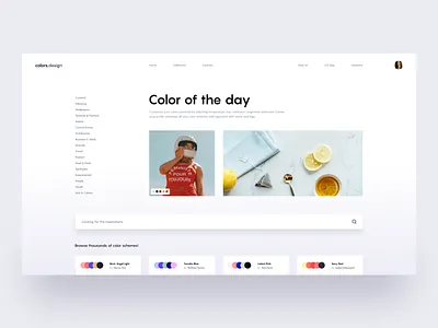 Colors.Design :: Layout Exploration card design clean clean design color color design creative creative design hero header minimal minimal design modern photo tranmautritam ui design web app web app design web application web application design web application development web design