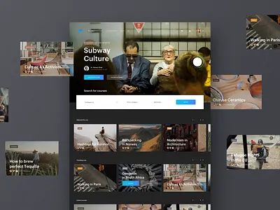 Courses courses edu education elearning main page social social platform stone ui ui ux ux