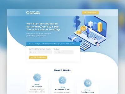 Annuity Action Network | Landing Page conversion cro financial lander landingpage leadgen lp money retail servies web