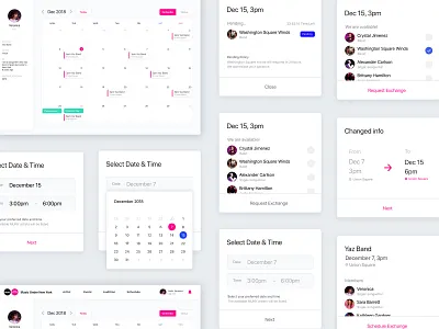 Scheduling System Web UI calendar calendar design io designer muny product design schedule service design ui dashboard ui design ui guideline ui style uiux web web ui website