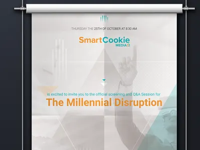 Poster I Millennial Distruption artwork brand and identity graphic desgin poster poster art