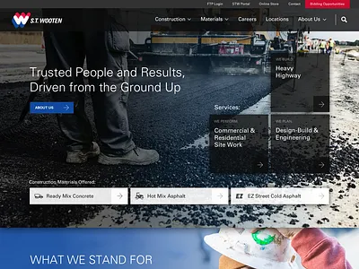 ST Wooten Homepage illustration industrial layers parallax transparent video