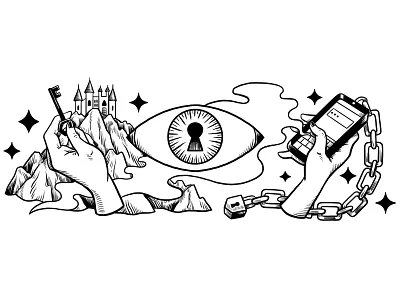 Plato Choose A Password Page Graphic branding cartoon digital art drawing illustration password plato design surreal web design