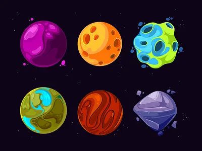 Vectorstock 14498720 asteroid gravity illustration moon moon landing outer space planet rocket si fi space stars vector vectorstock