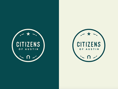 Citizens of Austin "Simple" atx austin horseshoe local round badge simple simple badge texan texas