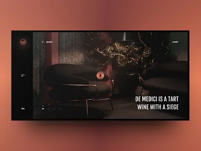 De medici concept page black dark design fashion grid site ui ux web design web site