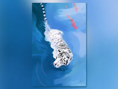 White Tiger concept art digital art draw illustration photoshop photoshop art tiger wacom wacom intuos white tiger