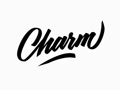 Charm beziers brand branding brush brush lettering calligraphy charm copicmarkers design goodtype hashtaglettering illustrator lettering logo script type typeyeah typography unexpected vector