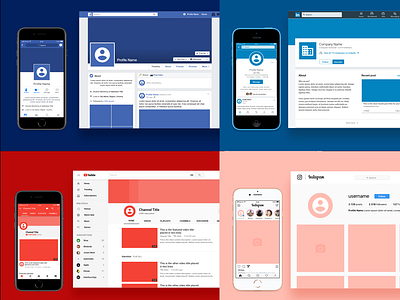 Social Media Branding Kit .ai .fig .sketch .xd adobe illustrator adobe xd branding facebook figma instagram linkedin mockup sketchapp template youtube