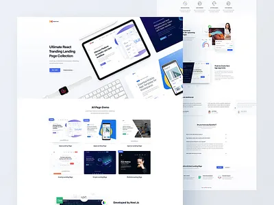 SuperProps React Next Landing Page business agency corporate freelance code developer faq homepage home digital interaction modern testimonial interface experience bootstrap landing page bundle market marketing responsive react next html css template theme psd js typography logo comment ui ux user web website webdesign