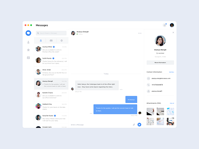 Enterprise Office Application app dailyui dailyuichallenge design dribbble inspiration interaction design messages messenger minimal profile shot typography ui ui ux ux web webapp website