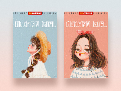 Vintage illustrations character art design girl illustartion ui