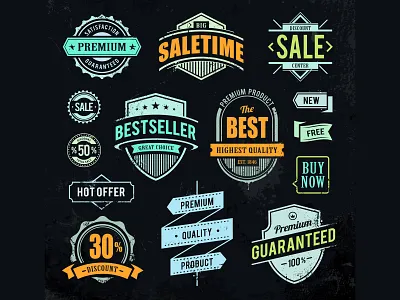 Vectorstock 1354342 discount logo premuim quality retro sale sale flyer sign sinage vector vectorstock