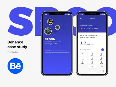 Spoon case study booking code interaction ios mobile phone pin reservation sign in splash ui ux