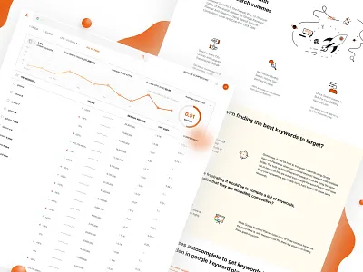 Keyword Tool: Search Results & About Service dashboard design graph graphic illustration interface keyword main page search result sketch ui ux web