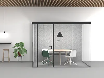 Meeting Box box building design industrial meeting room mockup modular office smart