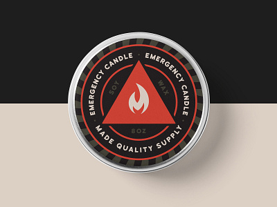 Made Quality Suppy: Emergency Candle branding buffalo ny candle label design outdoors packaging stronghold studio