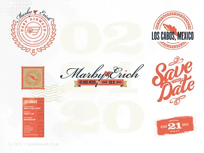 Getting Hitched in Mexico is a Thing branding invite wedding