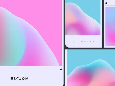 Hologram Gradients abstract art artwork card clean color concept design effect gradient hologram holographic illustration instagram layout logo minimal template vector vibrant