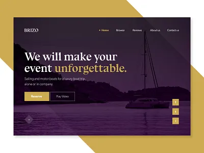 Luxury Boats Website Concept branding concept design elegant flat minimalist modern trendy typography ui ux ux design vector web web design