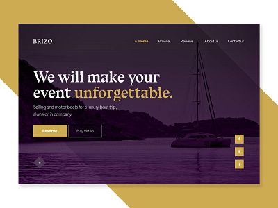 Luxury Boats Website Concept branding concept design elegant flat minimalist modern trendy typography ui ux ux design vector web web design