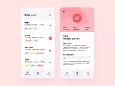 Daily UI 50 — Job Listing 050 ad app branding colorful daily ui challenge dailyui design job job listing jobs mobile ui vector