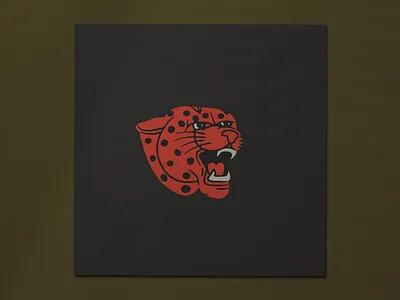 New Illustration Technique cat design graphic illustration leopard logo patch vintage