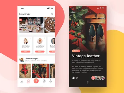 Discover of Pickme App collection design discover manual original share