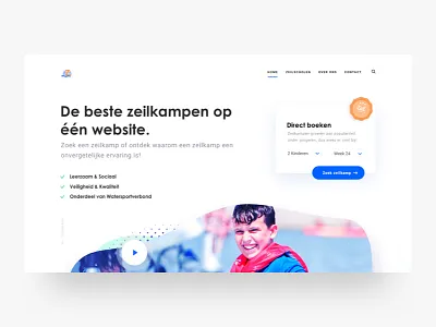 Zeilscholen Dribbble app clean design flat grid landingpage minimal ui ux web webflow website