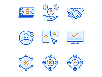 Icons for WIP project bitcoin casino coins icons illustrator money outline sketch slots win