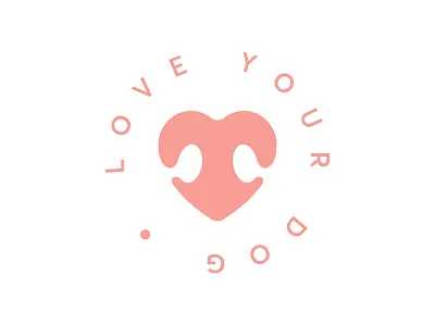 Love Your Dog dog heart logo nose