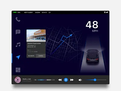 Car Interface animation app car car app car interface car ui dailyui dashboard design illustration mobile app design navigation product design tesla ui ux