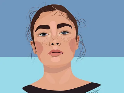 Freckles design fashion fashion art flat identity illustration illustrator portait vector