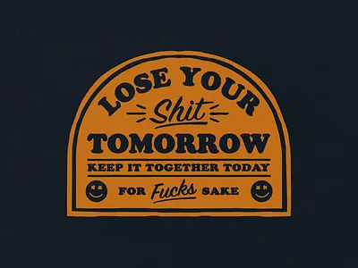 Kinda motivating shit badge brand cooper design keep it lock up motivation signpainter type typography