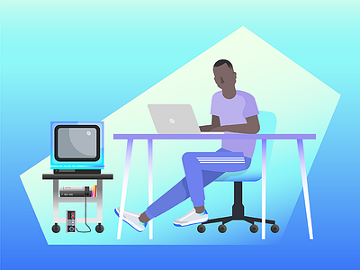 Student character design character illustration ed tech illustration nintendo vaporwave