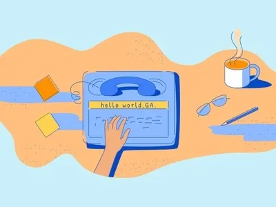 Teletype Machine a11y accessible canvas flat illustration technology vector workday