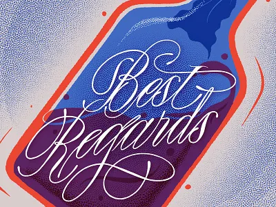 Always Be Polite best regards copperplate handlettering illustration ipad pro lettering molotov cocktail procreate spencerian
