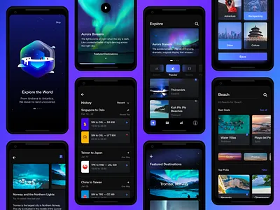 Cosmos UI Kit app clean dark dark mode design gallery interface leftalign leftaligned lights marketplace minimal minimalism night ui ux
